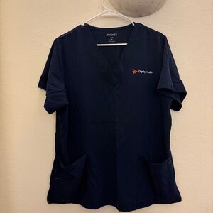Dignity Health Jockey V-Neck Crossover Scrub Top